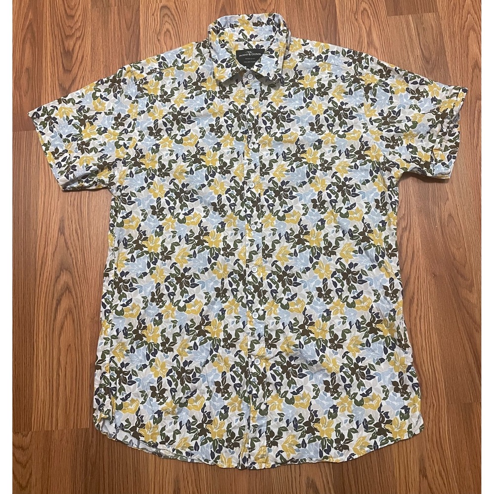 Rodd & Gunn Shirt Mens Large Floral Print Sports Fit Short Sleeve Woven